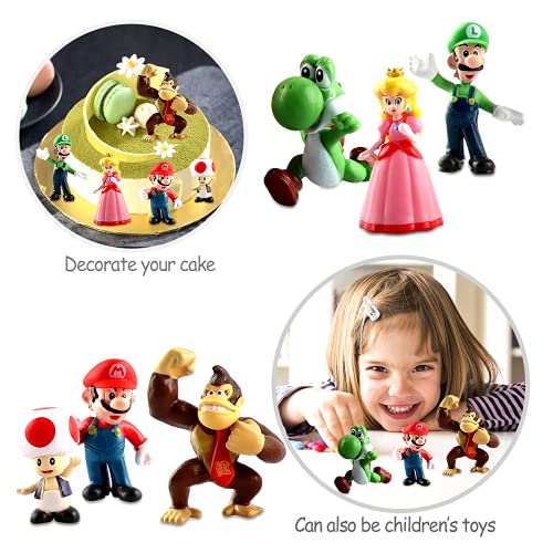 EKKONG Taartfiguren, mini-figuren, taartdecoratie, mini-figuren, set, verjaardagsfeest, cupcake-figuren, party… - Image 7