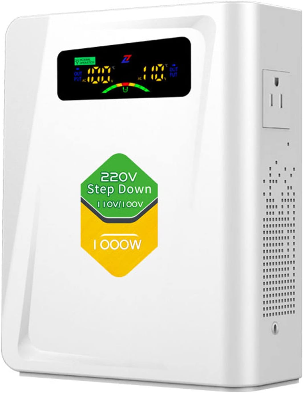 220v to 110v Step Down Transformer 1000W Power Voltage Converters , No Noise , Ten Protection Functions , Suit for Coffee Machines , Rice Cookers and Other US Appliances Used in Europe