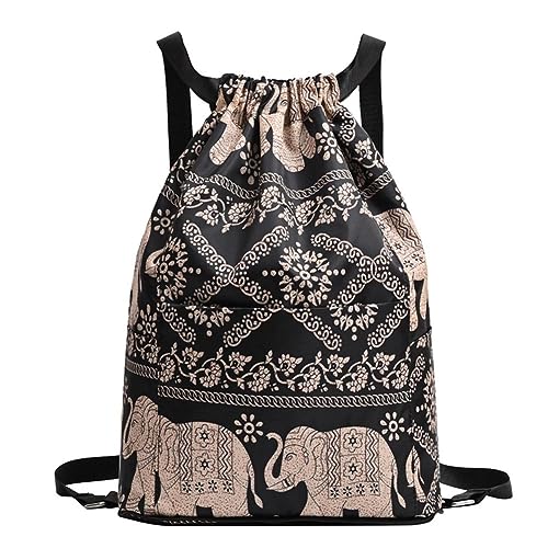 2023 New Drawstring Foldable Large Capacity Dry-wet Separation Travel Sports Backpack, Printing Waterproof Drawstring Bag