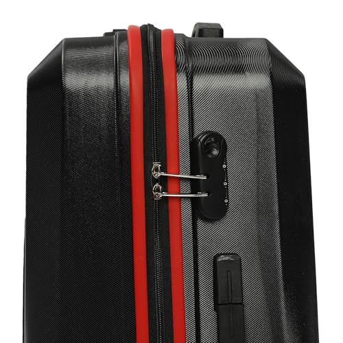 Image of YAYAVAR Batman Trolley Suitcase - 90L, Cabin Luggage with 8 Spinner Wheel, Hard Shell Polycarbonate Suitcase, Number Lock, Water Resistant, Luggage Bag for Travel (Red & Black, 67cm, Medium)