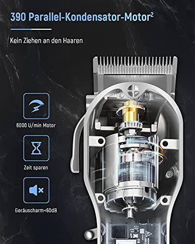 SUPRENT Professionele tondeuse voor heren, T-mestrimmer, super batterij, draadloze professionele baardtrimmer, tondeuse-set met geleidingskammen van roestvrij staal - Image 4