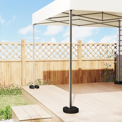 C-Hopetree 28lb Portable Heavy Duty Canopy Weights for Outdoor Pop up Gazebo Tent Legs, Black, Set of 4 - Thumbnail 5