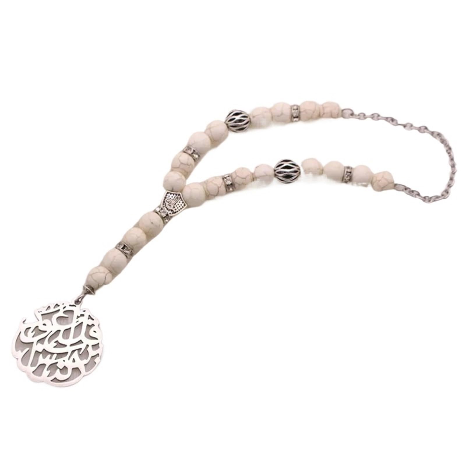 Islam car handings White Beads Quran surrah al NAS Stainless Steel Muslim Car Pendant