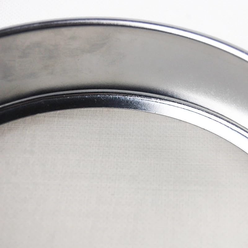 Sito laboratoryjne 20 cm Siatka ze stali nierdzewnej 304 Chromowana ramka Pobieranie próbek, 1 szt(Lid and Bottom)