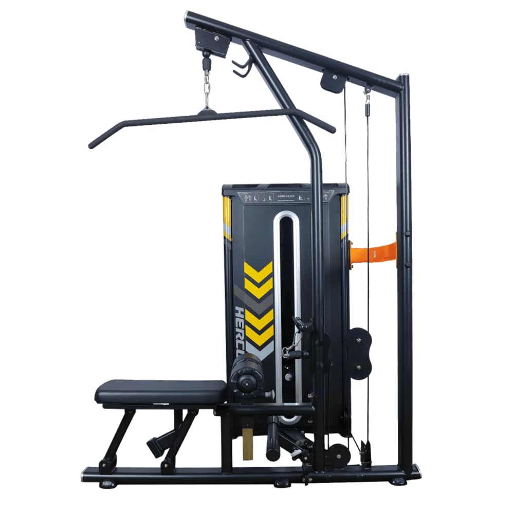 Hercules Fitness Stoic LAT Pull Down Machine with Mid Row with Dual Station LAT Pull Down & Mid Row Pin Loaded Weight Stack 100 Kg Net Weight 165 Kg-image-6