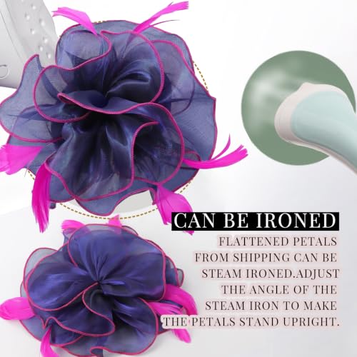 Image of DRESHOW Fascinators Hat Tea Party Headwear Ribbons Feathers on a Headband and a Clip for Women