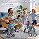 VATOS Roboter Hund Kinder Spielzeug, Programmierbarer Ferngesteuerter Roboterhund mit Bluetooth und LED-Augen,Singen Tanzen Wiederaufladbarer Interaktiver Roboterhunde für Jungen Mädchen ab 3-10,Grau