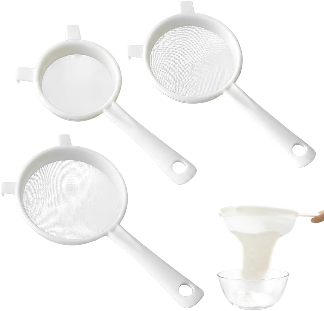 Set 3 colini fini plastica con manico e foro