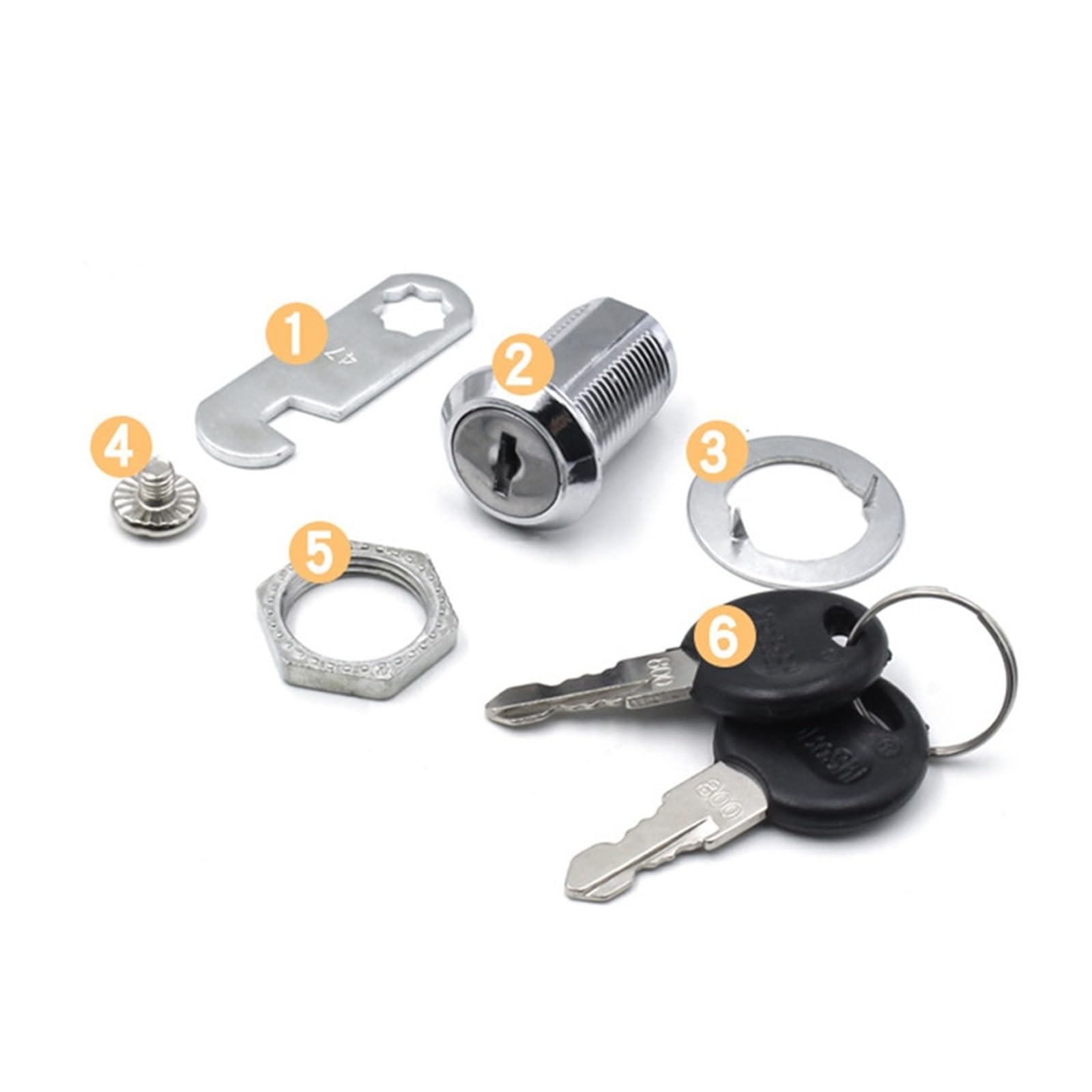 Cerradura del armario 3 uds buzón caja gancho cerradura contador deslizante 16/20/25/30mm aleación de Zinc cajón gabinete(16mm)