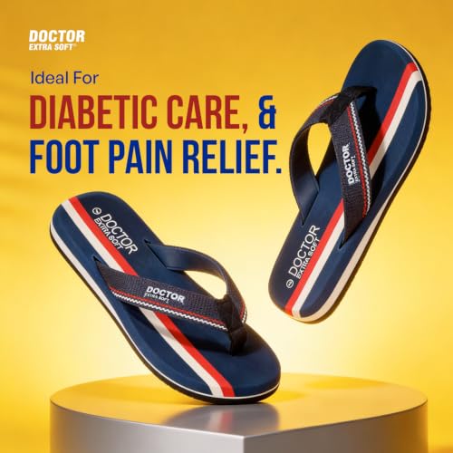 Image of DOCTOR EXTRA SOFT Slipper for Men's | Diabetic & Orthopedic | Lightweight & Comfortable | Soft, Durable & Skid Resistant | Flip-Flop & Slippers for Men's & Boy's D-33