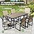 Jocoevol 7 Piece Patio Dining Set for 6, Outdoor Furniture Set Includes 67" Rectangle Patio Table and 6 Textilene Dining Chairs, Outdoor Table and Chairs for Outsides, Backyard, Garden and Poolside