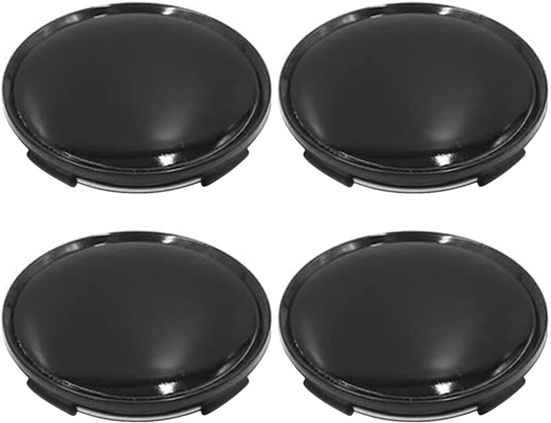 63mm Wheel Center Caps Rim Hub Center Covers Replacement (Black) - 4Pcs