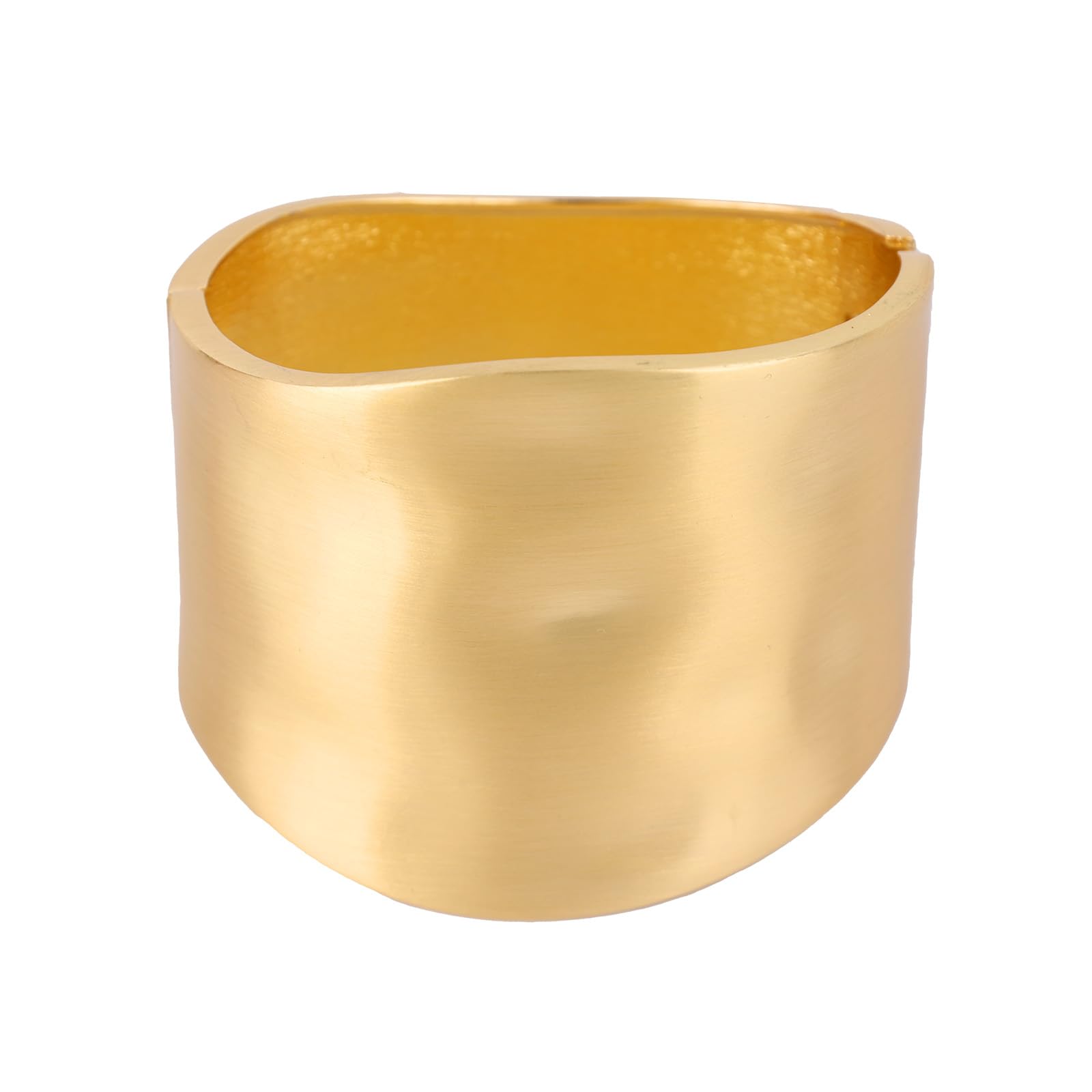 Mikovivi Brazalete Dorado Grueso para Mujer, Joyería de Puño Ancho Regalo Pulsera Declaración Audaz Accesorio Moda para Bodas Uso Diario Eventos Elegantes Citas Nocturnas