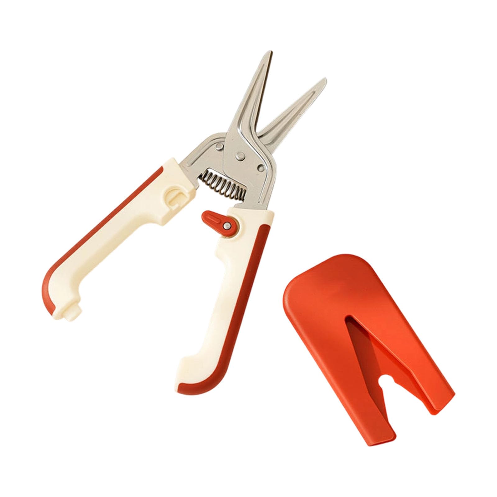 Yrohgkpn White Red Nonrust Steel Food Shears For Chicken Bone Vegetables Ergonomic Handle Mechanism Dishwasher Safe Practical Ducks Bone Scissors