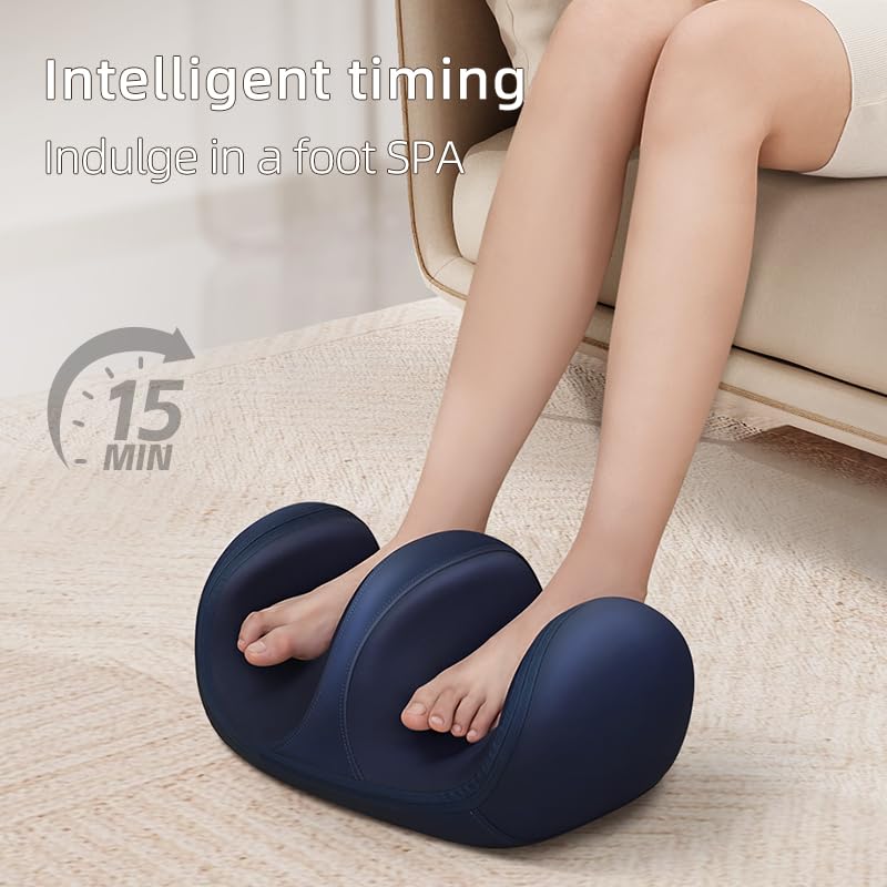 Masajeador Shiatsu para pies con calor, máquina masajeadora de amasamiento para confort plantar y alivio, regalo para mujeres y hombres para uso en casa u oficina (azul) miniatura 5