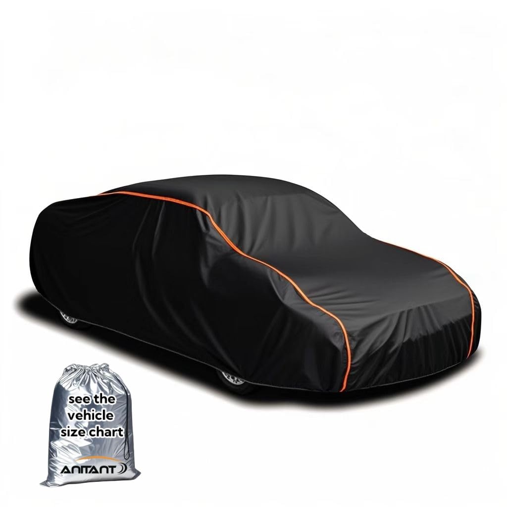 Waterproof Sport Car Cover Super Lightweight Car Covers for Automobiles All Weather UV and Scratch Resistant Zipper Access Snow Car Covers Fit Coupe Under 163"