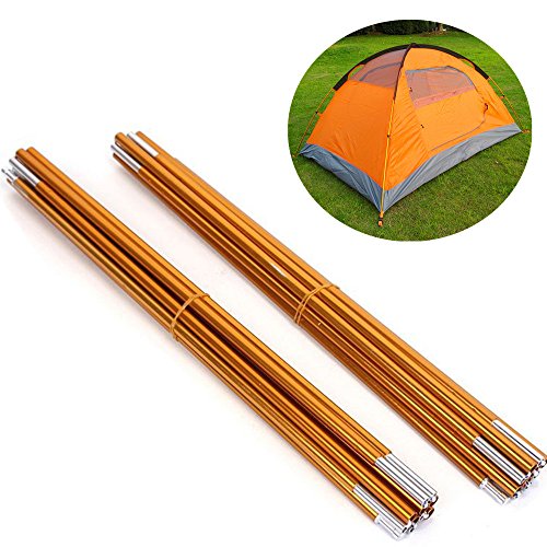 KangTeer Aluminum Rod Tent Pole 2 Pack 3.6m/142inch Alloy Bar Tent Pole Accessories Building Supporting Rod Pole Awning Frames Kit For Hiking Camping