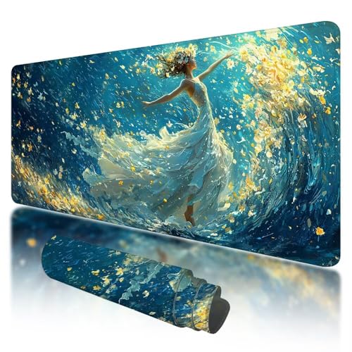 Tapis de souris grand format imperméable pour éviter taches et glisses