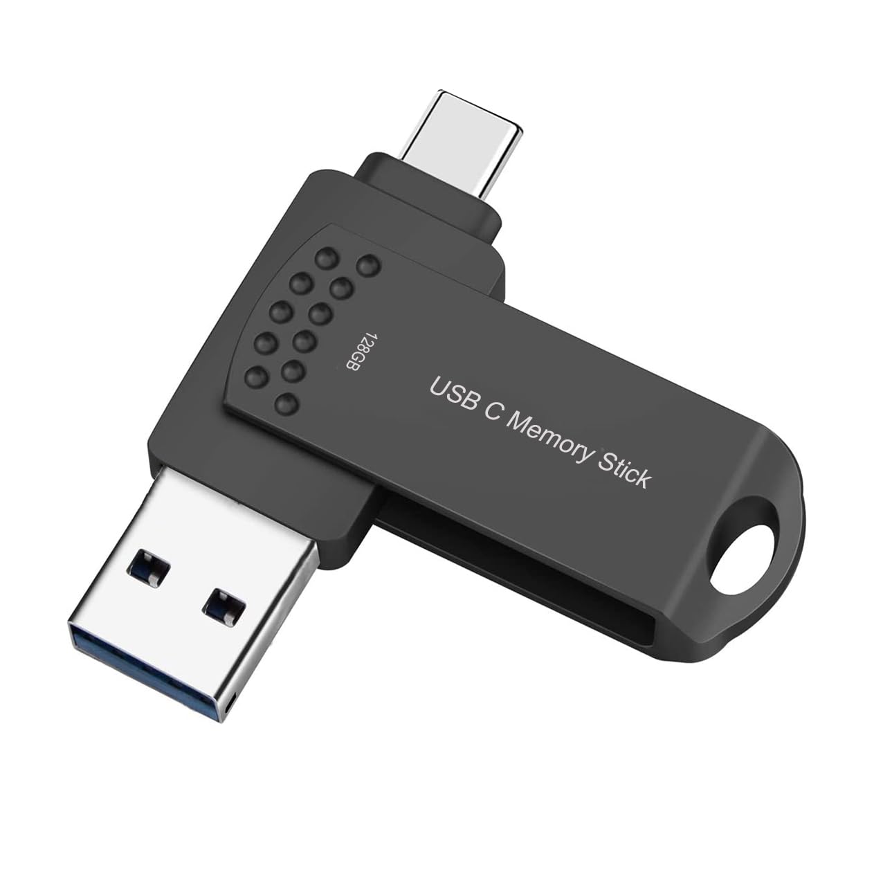 Richwell USB Flash Drive 128GB USB C Thumb Drive Android Phone Photo Stick External Data Storage for Android Phone USB C Pad Air Devices Mac-Book Pro and Computers Black 128GB