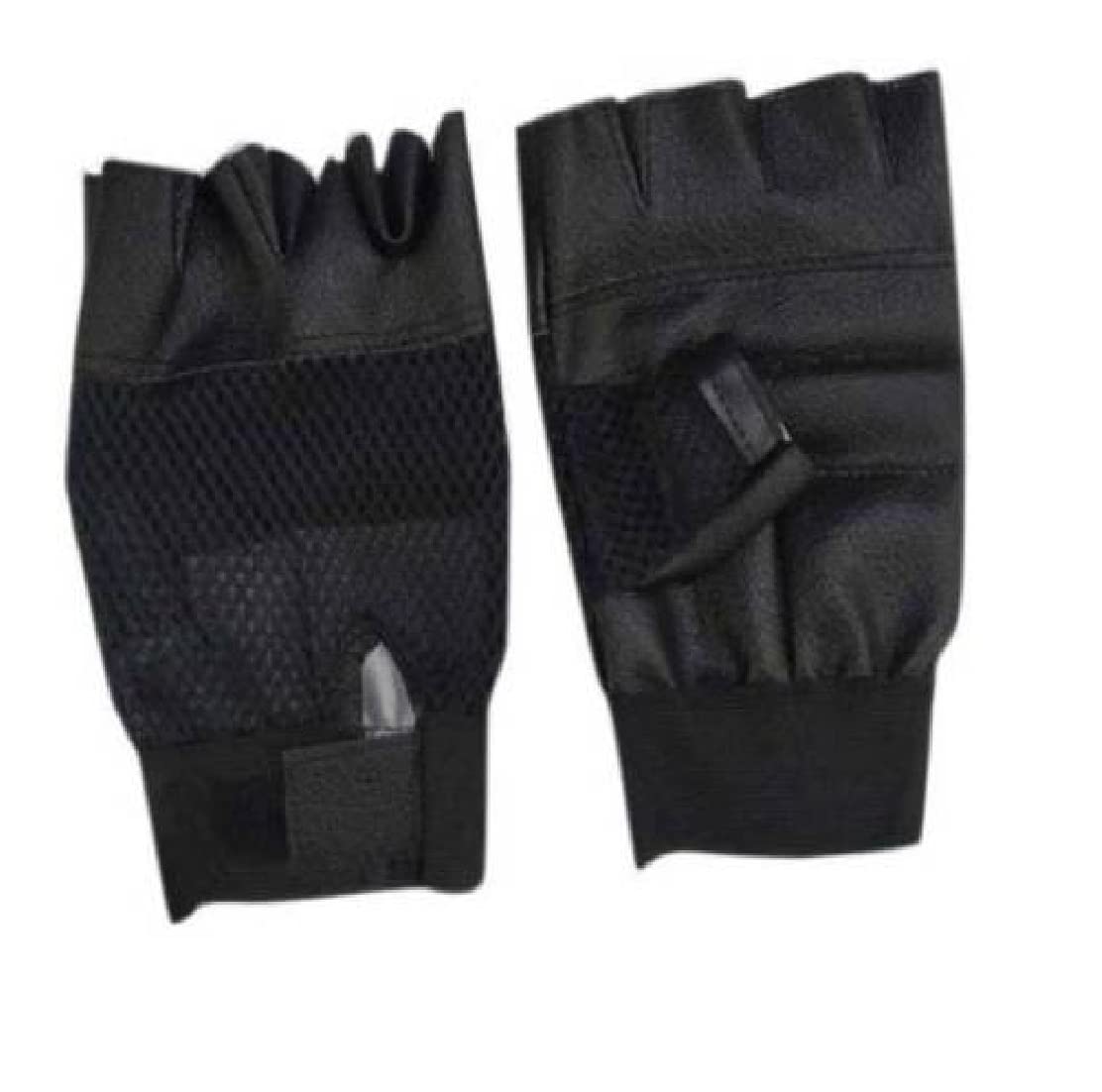 Spanco Black Color Leather Gym Gloves for Weight Lifting and Exercise for Men Gym & Fitness Gloves (B07Z6F6XTH) Amazon Price History, Amazon Price Tracker