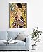 NWT Framed Canvas Print Wall Art Gustav Klimt's Lady with Fan Historic Oil Painting Baroque Traditional Scenic Colorful for Living Room, Bedroom, Office - 24