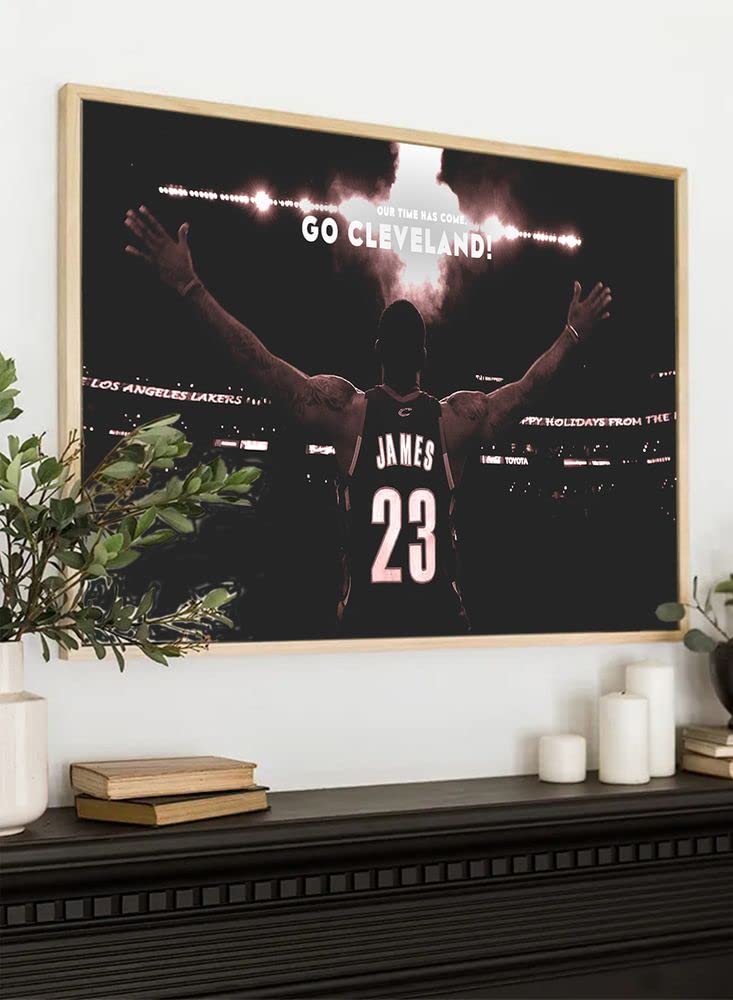 XtremeSkins Floater Framed Canvas - Wall Decor for Living Room, Bedroom, Office, Hotels, Drawing Room (34in X 22in) - go Cleveland