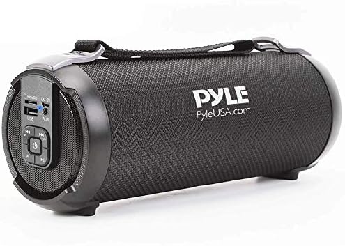 Pyle Wireless Portable Bluetooth Boombox Speaker - 100 Watt Rechargeable Boom Box Speaker Portable Music Barrel Loud Stereo System with AUX Input, MP3/USB/SD Port, Fm Radio, 2.5" Tweeter PBMSPG3BK
