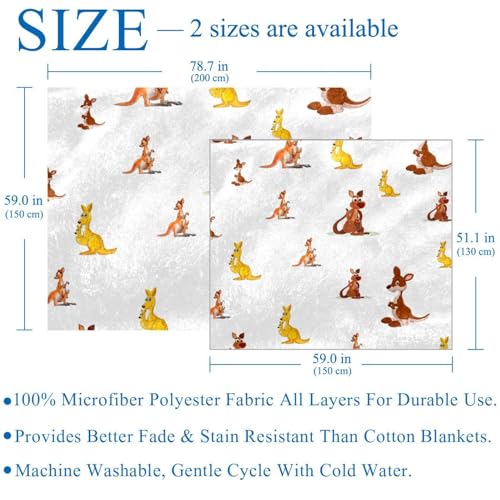 Couverture kangourou et bébé en microfibre douce 150x130cm