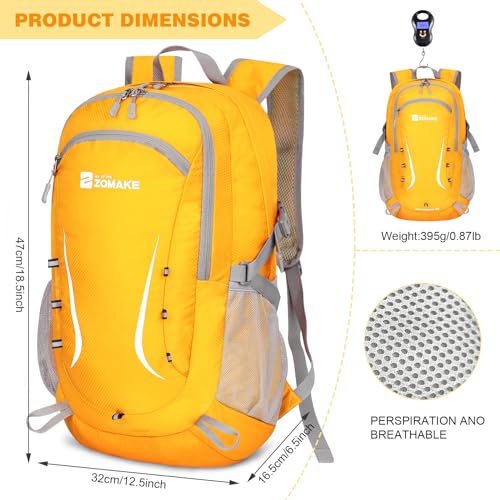 Mochila ligera plegable ZOMAKE 20/35L gris y amarilla miniatura 6