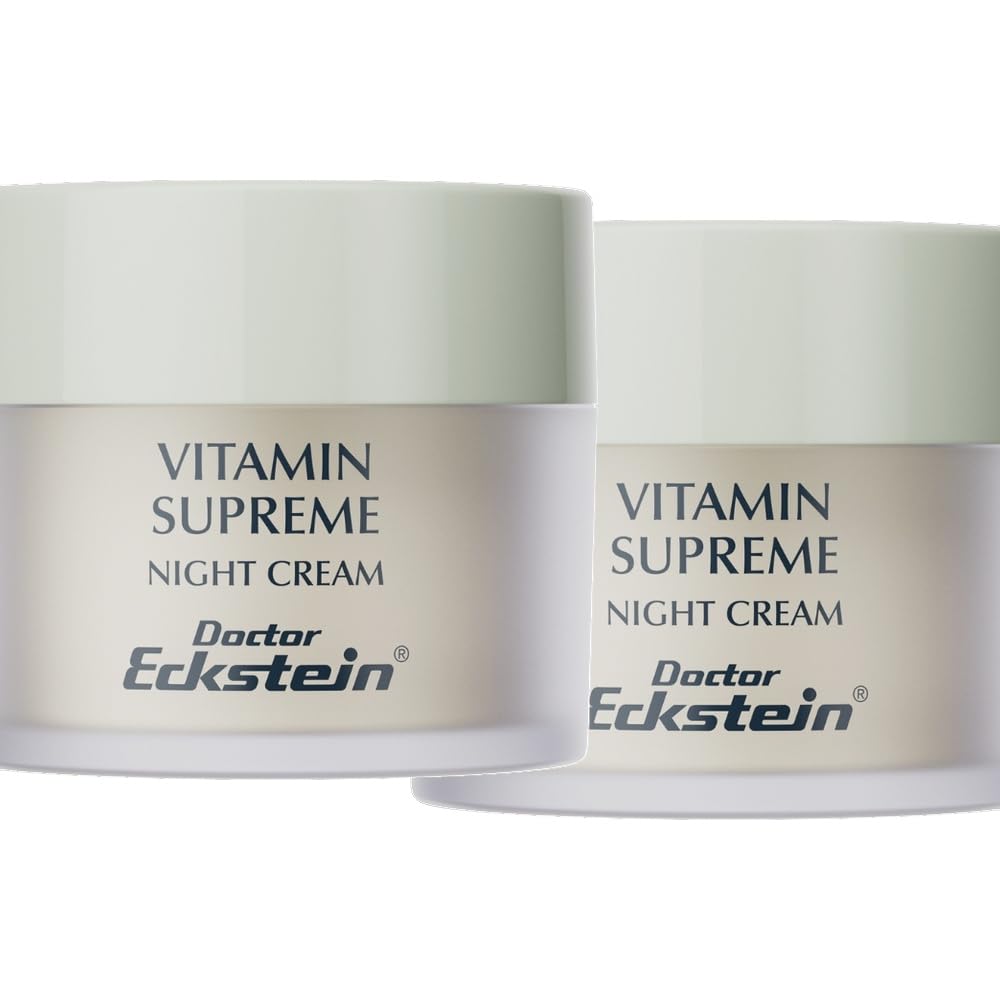 Doctor Eckstein Vitamin Supreme Night Cream (2 x 50 ml) Feuchtigkeitscreme für Trockene oder Normale Haut