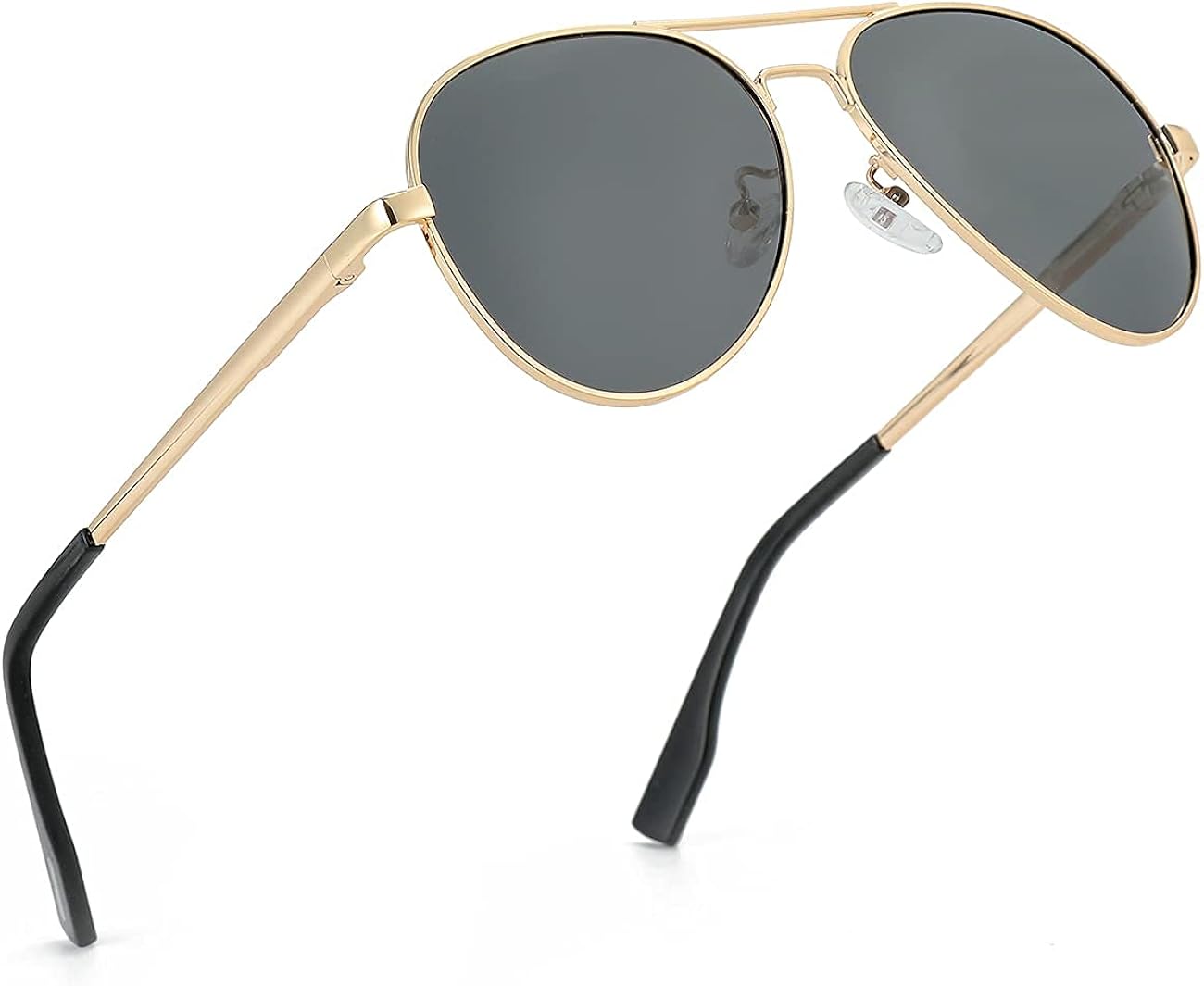 Kids Small Polarized Aviator Sunglasses for Girls and Boys Age 4-16 (Gold/ Grey) : Clothing, Shoes & Jewelry