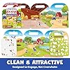 Reusable Sticker Books for Toddlers 2-4 Years, Kids 1-3 - 100+ Jelly Puffy Stickers for Kids, Stickers for Toddlers, Toddler Crafts, Toddler Books Ages 2-4 - Reusable Easter Basket Stuffers #5