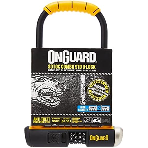 Onguard Bulldog Combo DT-8012C Combo Shackle Lock, Black, 11.5 x 23.0 cm Cover