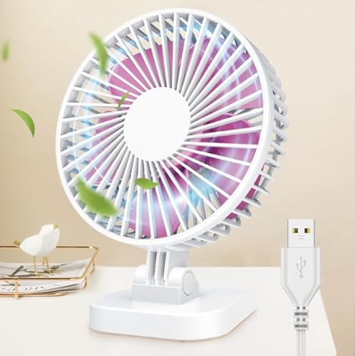 Dovecina Ventilador Portátil, Mini Ventilador Usb Silencioso De Mesa Potente Fan Con 1.5 M Cable Usb, Ventilador Pequeño Ventilador De Mesa Para Hogar Oficina O Viaje