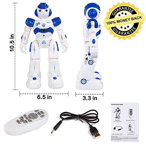 Taiker Robot for Kids, Intellectual Gesture Sensor & Rechargeable Robot Toys for Kids with Walking, Sliding, Turning, Singing, Dancing, Speaking and Teaching Science