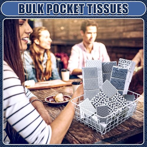Image of Ctosree 50 Pack Japanese Pocket Tissues Travel Packs Bulk 500 Sheet Small Tissues Pocket Packs Party Favors 3 Ply Mini Individual Travel Size for Allergy Camping