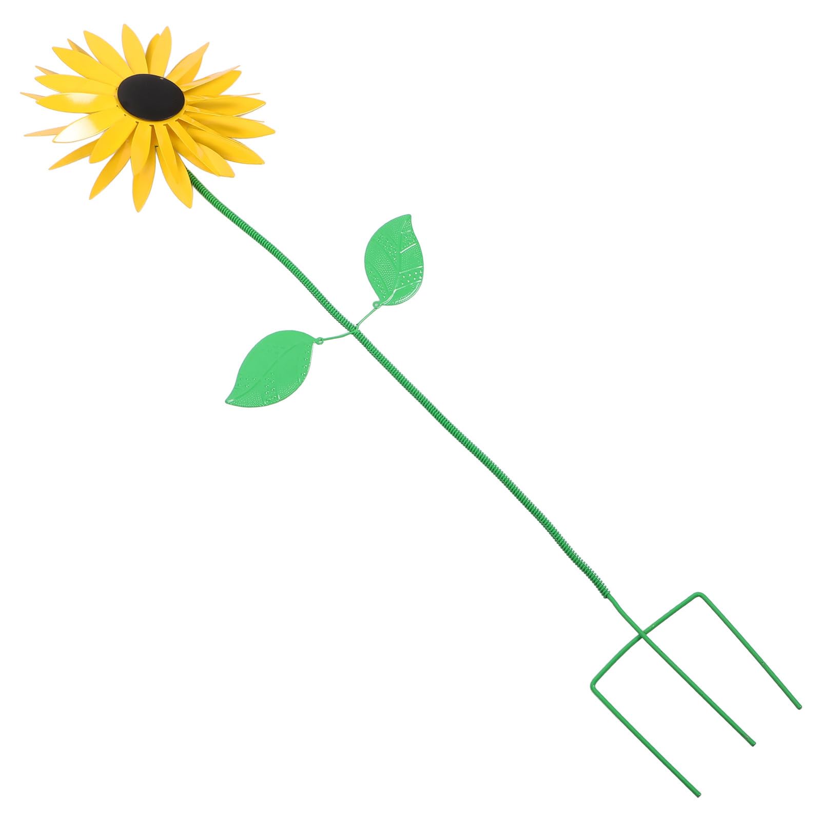 Gartenstecker Sonnenblume Windspiel aus Eisen Wetterfeste Windmühle für Terrasse Balkon und Garten Dekorativer Sonnenblumen Gartenstab zum Einstecken