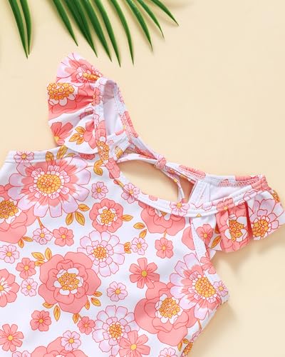 Saeaby Newborn Baby Girl Swimsuit Toddler Ruffle Swimsuit Bikini Tankini Infant Swimwear One Piece Bathing Suits for Girls4
