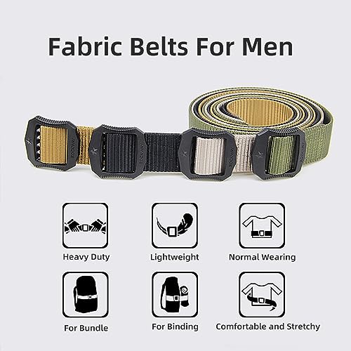Men's Nylon Work Belts - Adjustable Belt, Military Hiking Rigger 1.5" Nylon Tactical Belt, Heavy Duty Plastic Buckle2