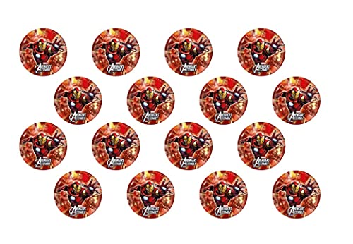 ALMACENESADAN, 4884, pack fiesta Avengers, los vengadores, iron man, completo; compuesto por 16 platos de cartón de 23 cm, ideal para fiestas y cumpleaños.