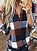 Dokotoo Women's Spring Fall Fashion Casual Ladies Basic Cotton Cuffed 3/4 Long Sleeve Plaid Print V Neck Work Tops Tunic Shirts and Blouses for Women 2025
