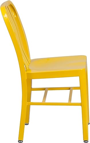 Miniatura 40 de Flash Furniture Gael - Juego de 2 sillas de metal naranja para interiores y exteriores de grado comercial Naranja,Oro negro