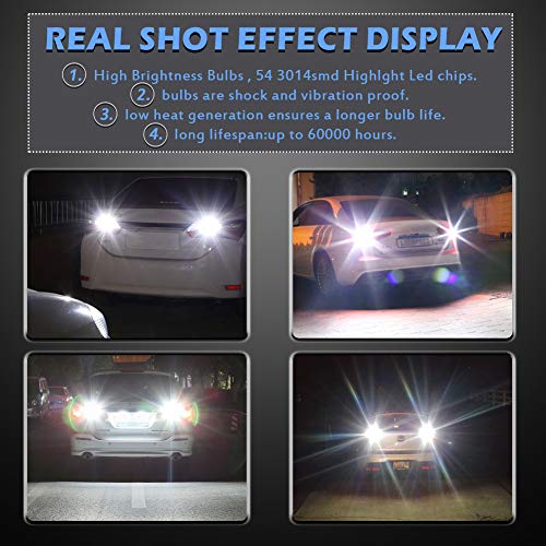 Katur 3157 3047 3057 3155 3156 Led Light Bulb High Power 3014 54 Chipsets Super Bright 650 Lumens Replace For Turn Signal Back Up Reverse Brake Tail Stop Parking Rv Lights,Xenon White(Pack Of 2) #TOP5
