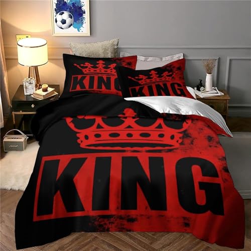 Parure de lit 3D anti-acarien en microfibre douce avec fermeture éclair
