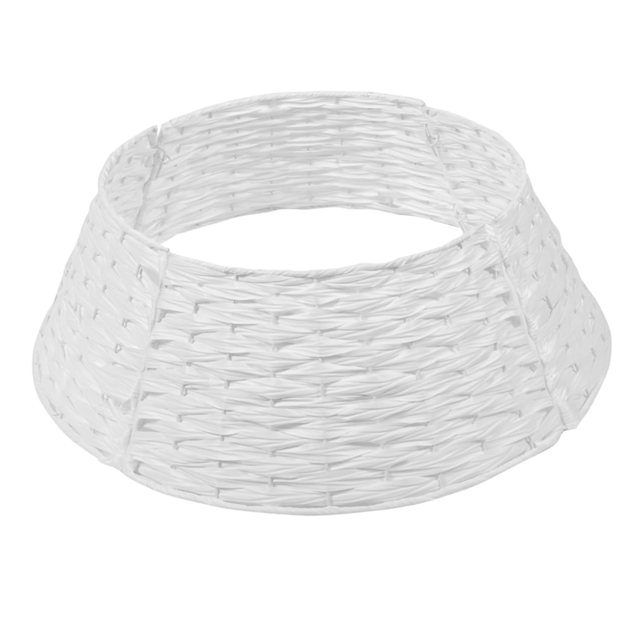 Collier de Noël tressé fait main, cache pied de sapin minimaliste rotin
