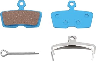 Briny River 1 par de pastillas de freno para bicicleta, disco de cerámica azul con resorte y clip de seguridad, universalmente compatible con bicicletas