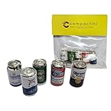 COMPACTINI Miniature Model Scale Set Dollhouse Accessories Beverage Can Beer Can Miniature Soda Can Miniature Bottle Miniature (Beer Cans Miniature 5P), Small
