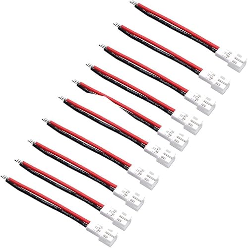 INLIMA for Micro 10pcs 5cm 24AWG JST-PH 2.0 FemaleMale Plug Silicone Cable for UR65 US65 UK65 Beta65 Micro FPV Drone Accessories Drone Accessories