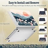 HLAAJJX Etui do MacBooka Air 27.9 cm (model 2015-2010 A1370 A1465), solidna twarda obudowa ochronna i pokrowiec na laptopa i klawiaturę do Macbook Air 29.5 cm, stokrotki kwitną w górach