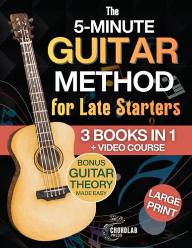 The 5-Minute Guitar Method for Late Starters: A Beginner-Friendly 3-in-1 with Guitar Exercises, Beginner Chords & Fretboard Basics for Anyone Who Thought It Was Too Late - Includes Bonus Video Course image 2